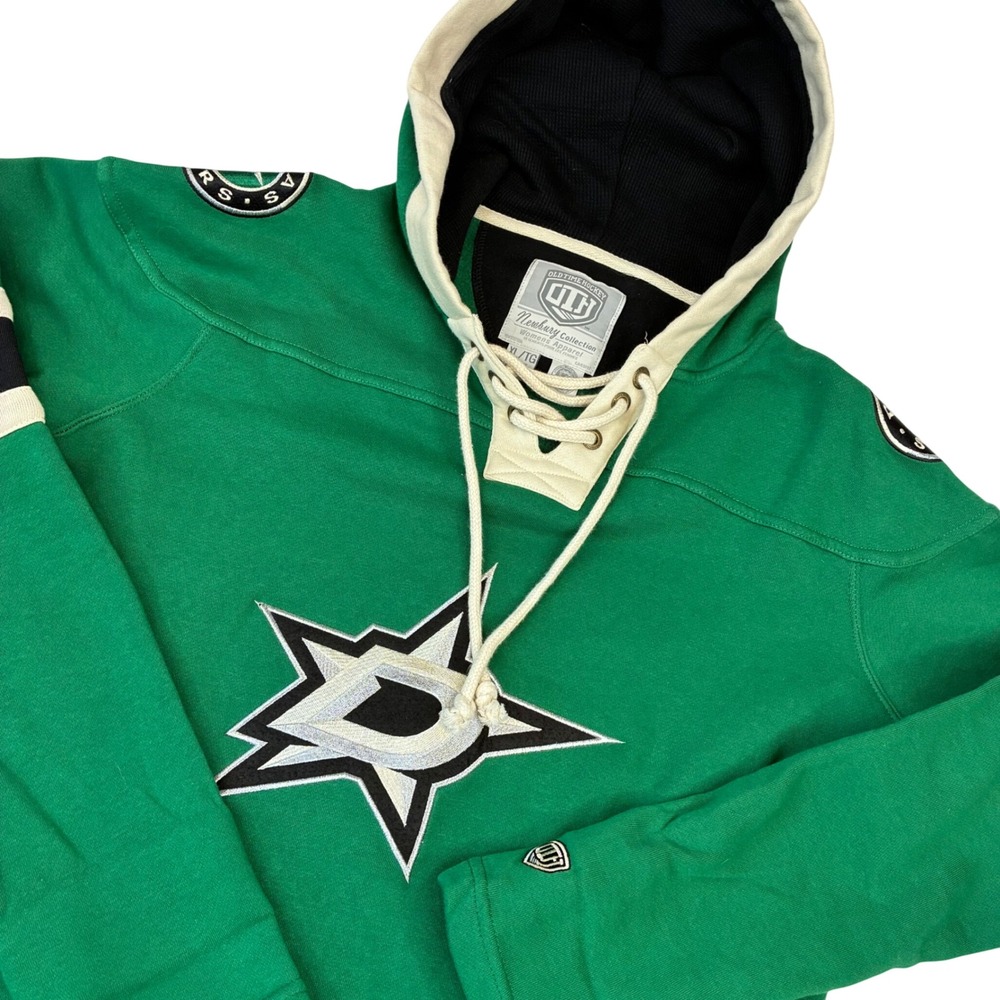 Old Time Hockey Dallas Stars Hoodie Women XL Green Lace Up Newbury Collection